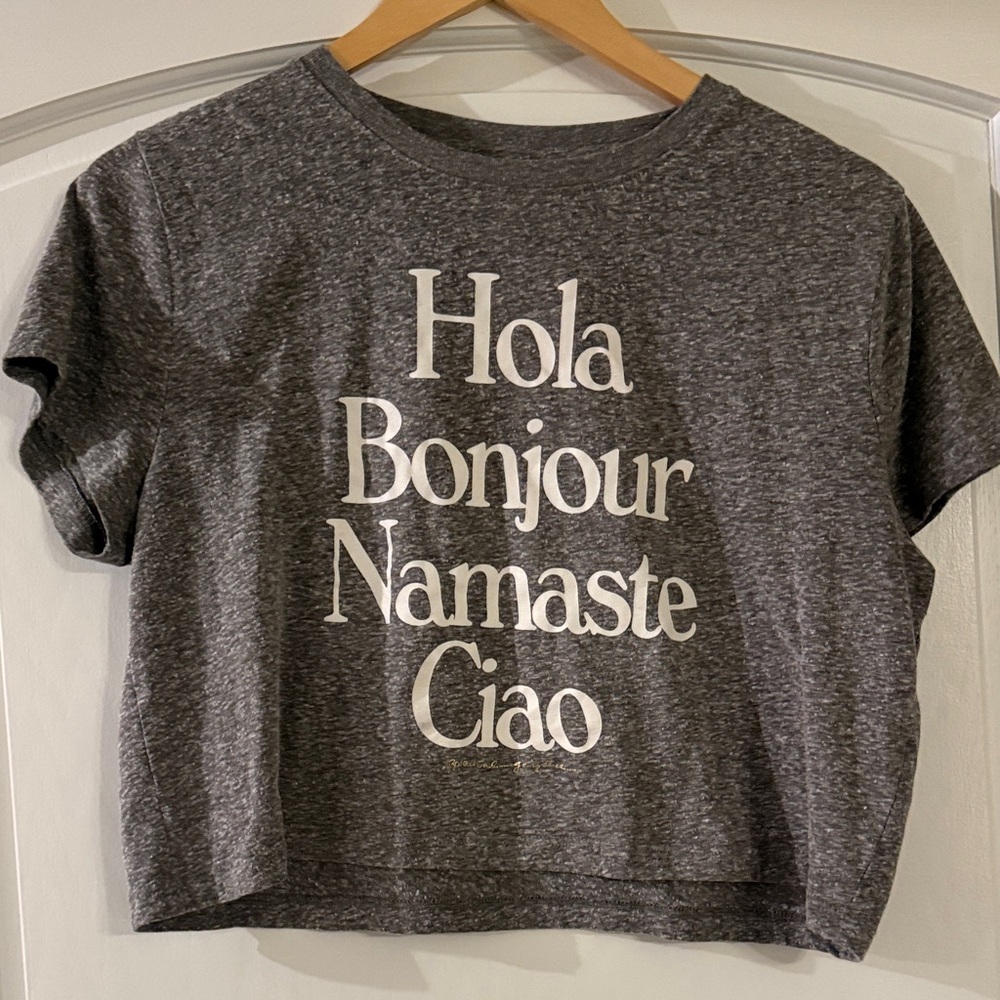 Spiritual Gangster super comfy, gray cropped tee